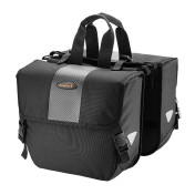 SACOCHE LATERALE ARRIERE IBERA ADJUSTABLE NOIR 24L FIXATION SYSTEME MIK (33x13x28.5cm) - LARGEUR REGLABLE PAR VELCRO ET CLIPS POUR TOUT PORTE BAGAGE 4714102190281