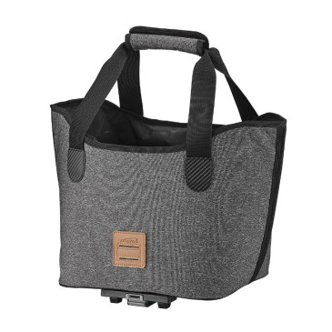 PANIER/SAC AVEC POIGNEES IBERA SHOPPING MIK NOIR 16L FIXATION ARRIERE SYSTEME MIK (24x26.5x26cm)