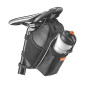 SACOCHE DE SELLE VELO IBERA SEATPAK 1.7L NOIR AVEC EMPLACEMENT BIDON FIXATION SANGLES SUR CHARIOT ET TIGE DE SELLE 4714102193848