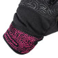 GLOVES " Summer" TUCANO MIKY LADY BLACK/FUCHSIA GRAPHIC -Euro 6,5 (XS) (APPROVED EN 13594:2015-CE) (SCREEN TOUCH FUNCTION)