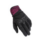 GLOVES " Summer" TUCANO MIKY LADY BLACK/FUCHSIA GRAPHIC -Euro 7 (S) (APPROVED EN 13594:2015-CE) (SCREEN TOUCH FUNCTION)