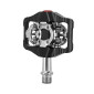 PEDALE GRAVEL / VTT PLATE NEWTON AUTOMATIQUE OU STANDARD ALU CNC NOIR 102 x 73 mm ROULEMENT DU (COMPATIBLE SHIMANO SPD) (PAIRE) 3700948268391