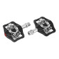 PEDALE GRAVEL / VTT PLATE NEWTON AUTOMATIQUE OU STANDARD ALU CNC NOIR 102 x 73 mm ROULEMENT DU (COMPATIBLE SHIMANO SPD) (PAIRE) 3700948268391