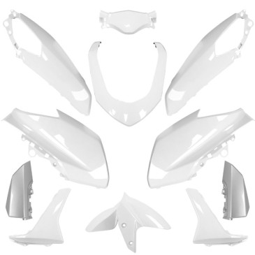 FAIRINGS/BODY PARTS FOR YAMAHA 125 NMAX 2015>2020 GLOSS WHITE (11 PARTS KIT) -P2R- 3700948243312