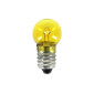 AMPOULE/LAMPE STANDARD 6V 6W CULOT E-10 GRAISSEUR JAUNE A VISSER (PHARE AVANT SOLEX) (VENDU A L UNITE) -SELECTION P2R-