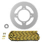CHAIN AND SPROCKET KIT FOR BETA 50 RR MOTARD 2018>2020, 50 RR MOTARD SPORT 2018>2020 420 11x60 (REAR SPROCKET Ø 100/120/8.5/16). (OEM SPECIFICATIONS). -AFAM- 5400598205736