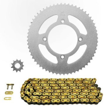 CHAIN AND SPROCKET KIT FOR BETA 50 RR ENDURO 2018>2020, RR ENDURO RACING 2020, RR ENDURO SPORT 2018>2020 420 11x60 (REAR SPROCKET Ø 100/120/8.5/16). (OEM SPECIFICATIONS). -AFAM-