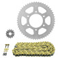 KIT CHAINE ADAPTABLE YAMAHA 125 MT 2022>2023, MT ABS 2020>2021 428 14x52 (DIAM COURONNE 76/100/8.5) (DEMULTIPLICATION ORIGINE) -AFAM- 5400598216275
