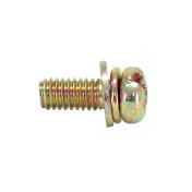 MACHINE SCREW-ROUND HEAD M6 x 10 mm BRONZE (10 IN A BAG). -SELECTION P2R- 7421083603828