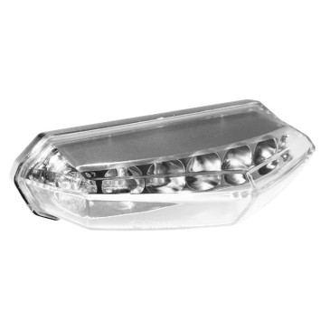 TAIL LIGHT FOR 50cc MOTORBIKE DERBI 50 SENDA DRD, XRACE 2005> LEXUS TYPE -TRANSPARENT -WITH LEDS- -CEE APPROVED -SELECTION P2R- 3700948094730