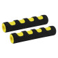 MOUSSE POUR LEVIER DE FREIN NOIR/JAUNE (PAIRE) -SELECTION P2R- 7421083633795