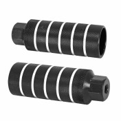 PEGS FOR BMX - ALUMINIUM Ø 36mm Black - Lg 100mm For axle Ø 3/8 (PAIR) 3700948243633