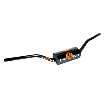 GUIDON 50 A BOITE KRM PRO RIDE OVERSIZE DIAM 28,6mm ALU NOIR/ORANGE AVEC MOUSSE 3760382281059