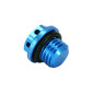 BOUCHON D'HUILE 50 A BOITE KRM PRO RIDE POUR MINARELLI 50 AM6/BETA 50 RR/RIEJU 50 MRT/SHERCO 50 SM-R, SE-R ALU CNC BLEU