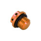 BOUCHON D'HUILE 50 A BOITE KRM PRO RIDE POUR MINARELLI 50 AM6/BETA 50 RR/RIEJU 50 MRT/SHERCO 50 SM-R, SE-R ALU CNC ORANGE 3760382282292