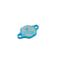 OBTURATEUR POMPE A HUILE 50 A BOITE KRM PRO RIDE POUR MINARELLI 50 AM6/DERBI 50 SENDA, GPR ALU CNC BLEU TURQUOISE (MODELE REVERSIBLE) 3760382283244