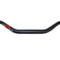 GUIDON 50 A BOITE KRM PRO RIDE OVERSIZE DIAM 28,6mm ALU NOIR/ROUGE AVEC MOUSSE