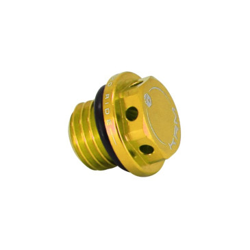 BOUCHON D'HUILE 50 A BOITE KRM PRO RIDE POUR MINARELLI 50 AM6/BETA 50 RR/RIEJU 50 MRT/SHERCO 50 SM-R, SE-R ALU CNC OR 3760382282278