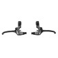 BRAKE LEVERS SET- -FOR MTB/URBAN- "3 FINGER" P2R -ALUMINIUM WHITE/BLACK FOR V-BRAKE (PAIR)