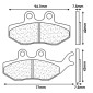 BRAKE PADS SET (2 pads) CL BRAKES FOR APRILIA 125 PEGASO 1992>, RX 1992>2007 Front / BETA 125 RR 2006> Front / DERBI 125 SENDA 2004> Front / YAMAHA 125 XT X SM 2005> Front - (1146 S4) 0841754010613