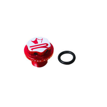BOUCHON D'HUILE SCOOT KRM PRO RIDE POUR MBK 50 BOOSTER, STUNT, NITRO, OVETTO/YAMAHA 50 BWS, SLIDER, AEROX, NEOS ALU CNC ROUGE 3760382282247