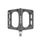 PEDALE VTT PLATEFORME DESCENTE / BMX SWITCH FREERIDE ALU CNC GRIS FILETAGE 9/16 AVEC PICOTS (PAIRE) 100x90mm 8013271350899