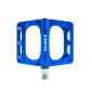 PEDALE VTT PLATEFORME DESCENTE / BMX SWITCH FREERIDE ALU CNC BLEU FILETAGE 9/16 AVEC PICOTS (PAIRE) 100x90mm 8013271350905