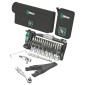 OUTIL MINI CLIQUET, PORTE EMBOUT WERA BICYCLE SET 3 A 1/4 AVEC DOUILLES ET EMBOUT, DERIVE CHAINE ET DEMONTE PNEU VELO (INCLUS POCHETTE ET ETUI DE TRANSPORT) (COFFRET 38 PIECES) -MARQUE ALLEMANDE- 4013288227607