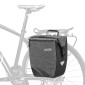SACOCHE ARRIERE VELO LATERALE IBERA PRO GRISE 30L FIXATION SYSTEME PAKRAK SIDE (32x16x34cm) 4714102190298