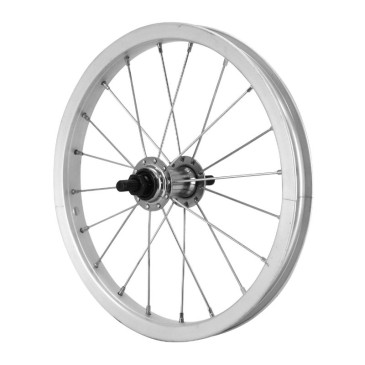 ROUE CITY 14" x 1.75 ALU AVANT MOY ACIER 85 mm AXE PLEIN