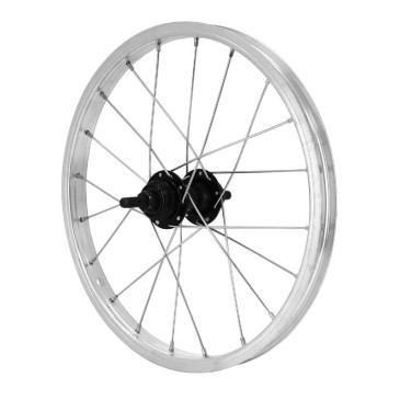 ROUE CITY PATIN 16" x 1.75 ARRIERE JANTE ALU MOYEU ACIER NOIR 100 mm AXE PLEIN ROUE LIBRE 1V (ETRTO 305x20) 3700948288795
