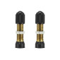 VALVE DE PNEU TUBELESS SCHRADER ARGENT 44mm OBUS DEMONTABLE (VENDU A LA PAIRE SUR CARTE) 7290101180685