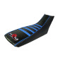 HOUSSE DE SELLE 50 A BOITE KRM PRO RIDE POUR DERBI 50 DRD X-TREME 2011>2017, DRD RACING 2005>2010, DRD EVO 2008>2010/GILERA 50 SMT 2011>2017 NOIR/BLEU 3760382280991