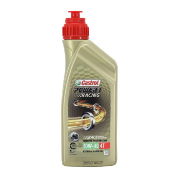OIL FOR 4 STROKE ENGINE CASTROL POWER 1 RACING 4T 10W-40 (1L) (100% SYNTHETIC - RECOMENDED BY TRIUMPH) 8005707975509