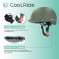 CASQUE VELO ADULTE COOLRIDE CITY KAKI AVEC MOLETTE DE REGLAGE TAILLE 55-58 (VENDU A L'UNITE)