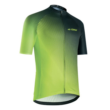 MAILLOT GIST HOMME FLOW MANCHES COURTES ZIP TOTAL JAUNE FLUO XXL -5349 8013271357362