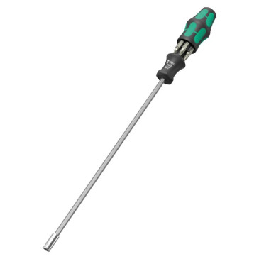 TOURNEVIS PORTE EMBOUT WERA 27 SB KRAFTFORM KOMPAKT 27 XL SHK 1/4 (AVEC RESERVE D'EMBOUT INTEGREE) NOIR/VERT (VENDU A L'UNITE) -MARQUE ALLEMANDE POUR LES ATELIERS- 4013288228994
