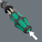 TOURNEVIS PORTE EMBOUT WERA 27 SB KRAFTFORM KOMPAKT 27 XL SHK 1/4 (AVEC RESERVE D'EMBOUT INTEGREE) NOIR/VERT (VENDU A L'UNITE) -MARQUE ALLEMANDE POUR LES ATELIERS- 4013288228994