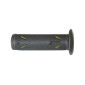 REVETEMENT POIGNEE PROGRIP MOTO ON ROAD 718 DOUBLE DENSITE VERT/NOIR CLOSED END 122mm (PAIRE) 0801766034236