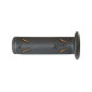 REVETEMENT POIGNEE PROGRIP MOTO ON ROAD 718 DOUBLE DENSITE NOIR/ORANGE OPEN END 122mm (PAIRE) 0801766034274