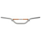GUIDON MOTO CROSS VINTAGE DOMINO ALU DIAM 22mm L873mm H152mm ARGENT AVEC BARRE DE RENFORT ORANGE 8033900015081