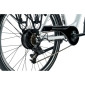 VELO ELECTRIQUE/VAE CITY 26 LEADER FOX LATONA MIXTE BLANC 7V MOTEUR ROUE AR BAFANG 36V 45Nm BATTERIE 15Ah (16,5'' - H43cm - TAILLE S - POUR ADULTE DE 158cm à 168cm) 8592826041180