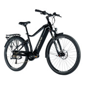 VELO ELECTRIQUE/VAE VTC 29 LEADER FOX DENVER HOMME NOIR BRILLANT 9V MOTEUR CENTRAL BAFANG M300 36V 80Nm BATTERIE 20Ah (22,5'' - H56cm - TAILLE XXL - POUR ADULTE DE 190cm à plus) 8592826043191