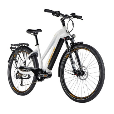 VELO ELECTRIQUE/VAE VTC 29 LEADER FOX DENVER 2024 FEMME BLANC BRILLANT 9V MOTEUR CENTRAL BAFANG M300 36V 80Nm BATTERIE 20Ah (20'' - H52cm - TAILLE L - POUR ADULTE DE 178cm à 185cm)