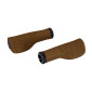 POIGNEE CITY HERRMANS TOWN WAVE DD48 AVEC LOCK-ON MARRON ANTIQUE L 130 mm DIAM 22 mm (PAIRE SUR CARTE) 6438534004425
