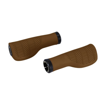 POIGNEE CITY HERRMANS TOWN WAVE DD48 AVEC LOCK-ON MARRON ANTIQUE L 130 mm DIAM 22 mm (PAIRE SUR CARTE) 6438534004425