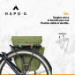 SACOCHE ARRIERE VELO DOUBLE HAPO.G 2x13,5L KAKI (35x34x13cm) 3104889922709