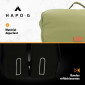 SACOCHE ARRIERE VELO DOUBLE HAPO.G 2x13,5L KAKI (35x34x13cm) 3104889922709