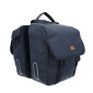 SACOCHE ARRIERE VELO DOUBLE HAPO.G 2x13,5L BLEU (35x34x13cm) - FIXATION SANGLES REGLABLES ET VELCROS SUR PORTE BAGAGE 3104889922716