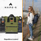 SACOCHE ARRIERE VELO HAPO.G ROLL-TOP KAKI CONVERTIBLE SAC A DOS (53x26x16cm) (VENDU A L'UNITE) 3104889922730